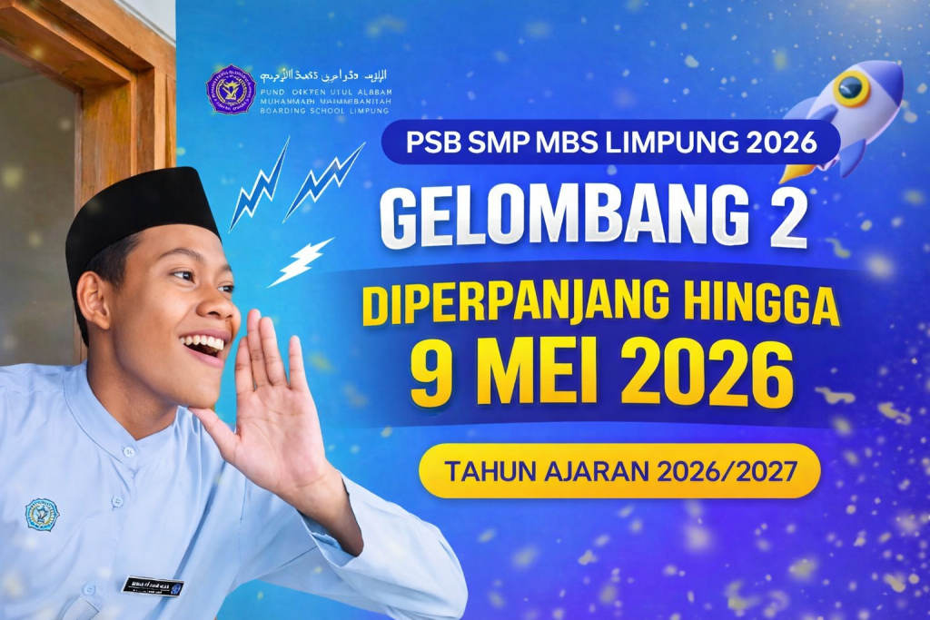 Poster PSB SMP MBS Limpung 2026 Gelombang 2 diperpanjang sampai 9 Mei 2026